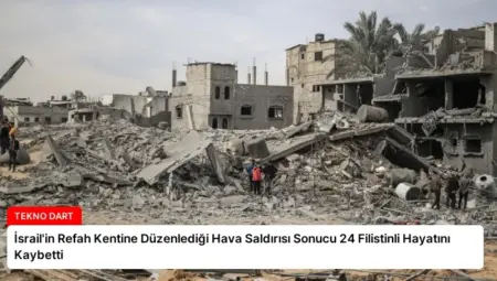 İsrail’in Refah Kentine Düzenlediği Hava Saldırısı Sonucu 24 Filistinli Hayatını Kaybetti