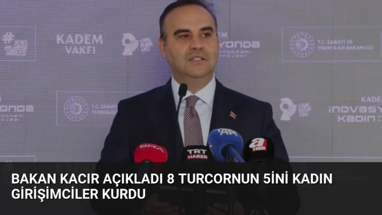 Bakan Kacır Açıkladı 8 Turcornun 5ini Kadın Girişimciler Kurdu