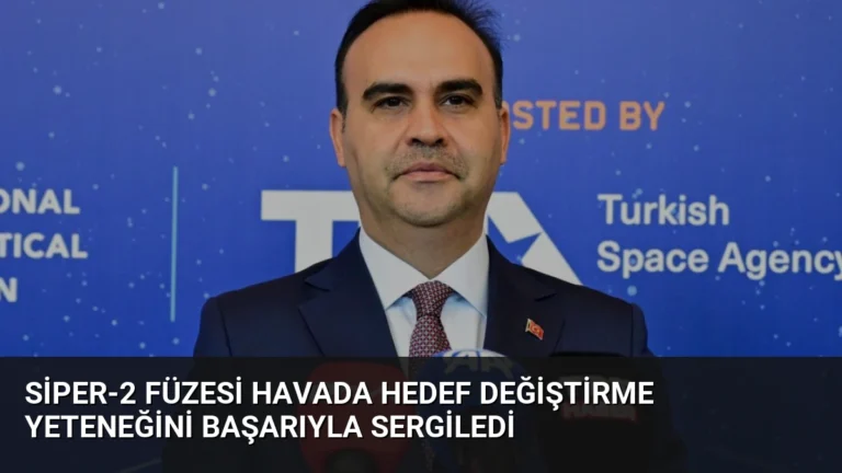 SİPER-2 Füzesi Havada Hedef Değiştirme Yeteneğini Başarıyla Sergiledi